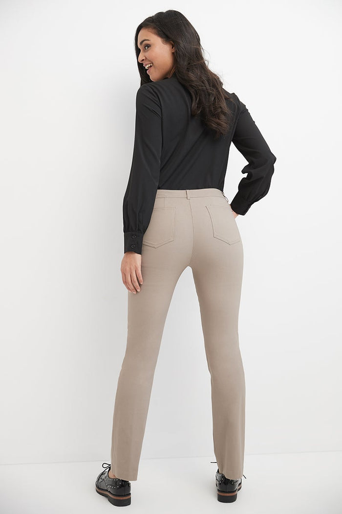 Rekucci Stretch 5 Pocket Straight Leg Pants Khaki