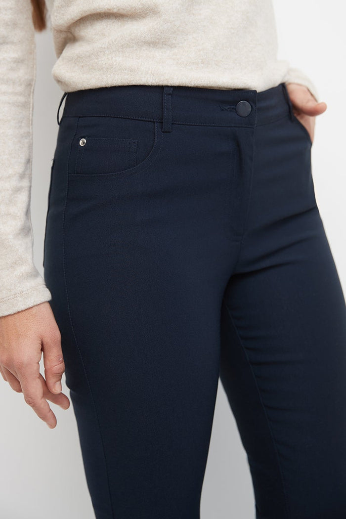 Rekucci Stretch 5 Pocket Straight Leg Pants Navy