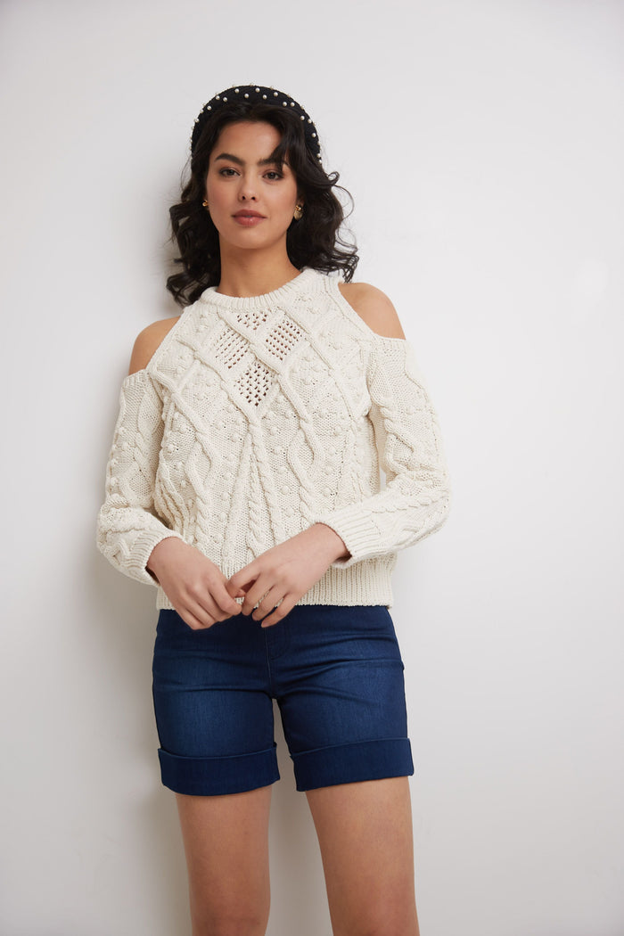 Rekucci Rekucci Women's 6 Inch Pull-On Chic Cuffed Jean Short Ink-sandblast