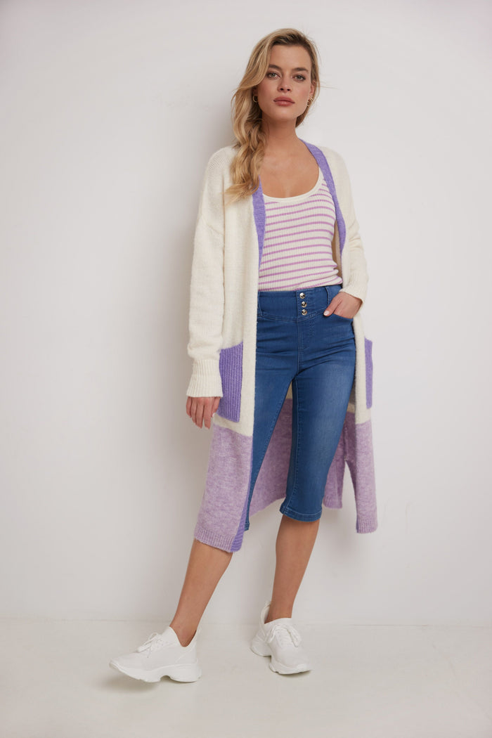 rekucci Rekucci Women's Comfort Jean Capri with Snap Detail malibu-sandblast