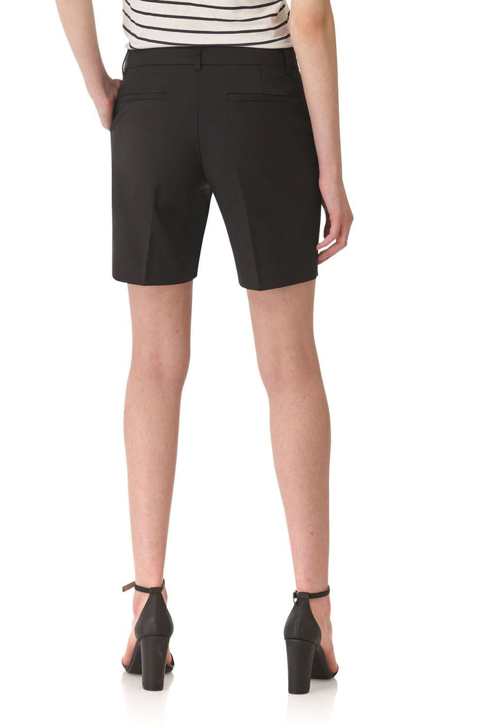 Rekucci Rekucci Women's Cotton Blend Chic Boardwalk Short With 8inch Inseam Black