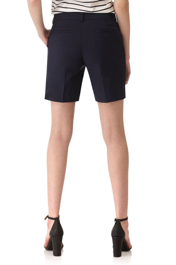 Rekucci Rekucci Women's Cotton Blend Chic Boardwalk Short With 8inch Inseam Navy