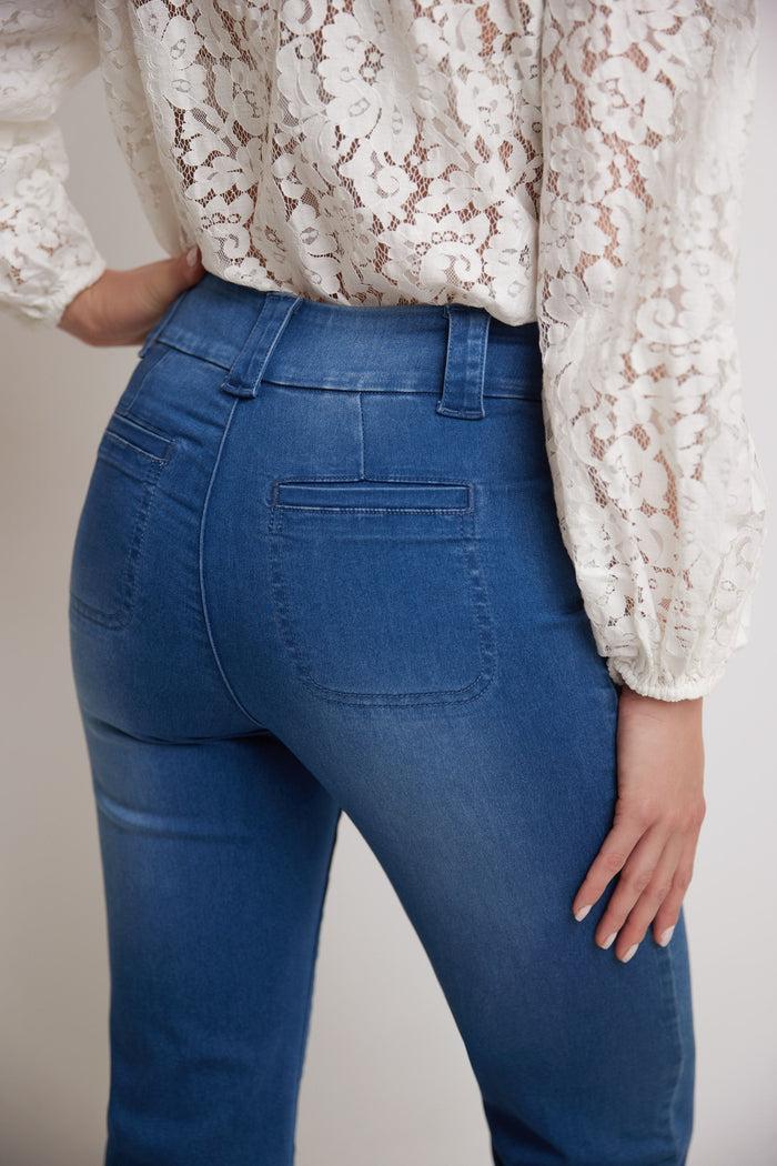 Rekucci Rekucci Women's Easy Fit Jean Capri Malibu-sandblast