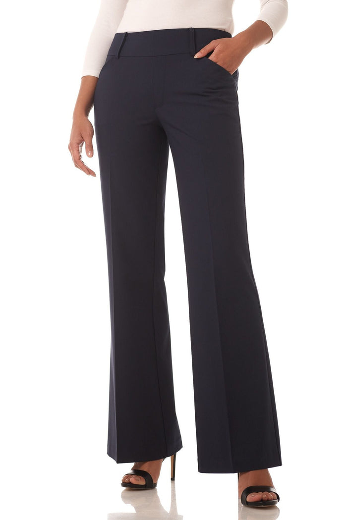 Rekucci Rekucci Women's Smart Stretch Wide Leg Pull-On Pant Black