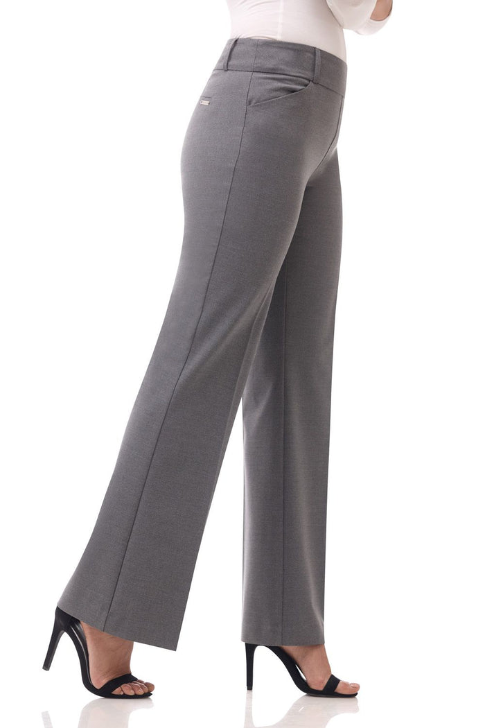 Rekucci Rekucci Women's Smart Stretch Wide Leg Pull-On Pant Charcoal