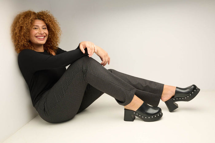 Rekucci Secret Figure Curvy Bootcut Pants With Tummy Control Charcoal-check