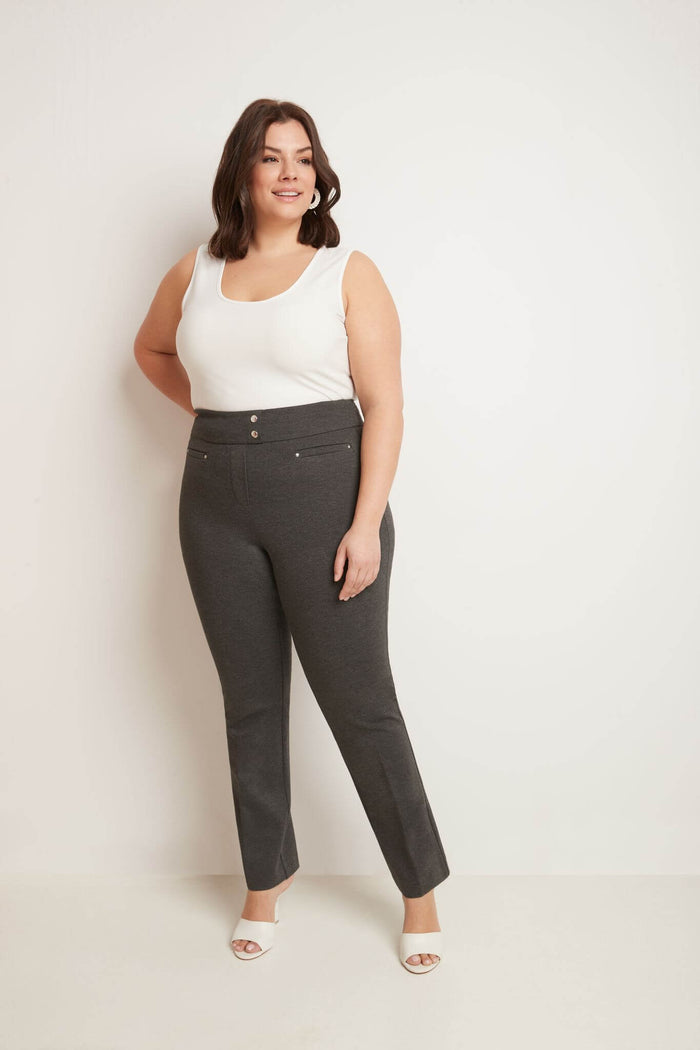 rekucci Secret Figure Curvy Tummy Control Pants dk-charcoal