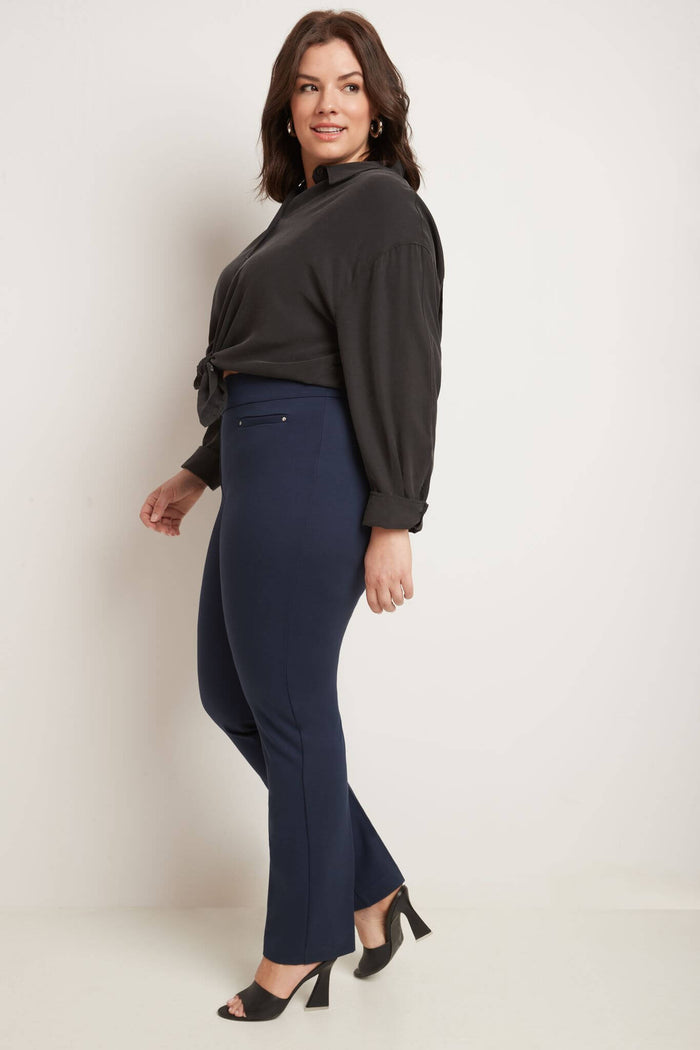 rekucci Secret Figure Curvy Tummy Control Pants navy