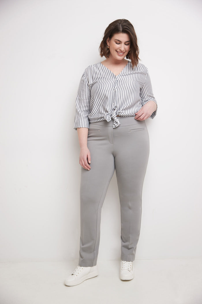 Rekucci Secret Figure Curvy Tummy Control Pants Silver