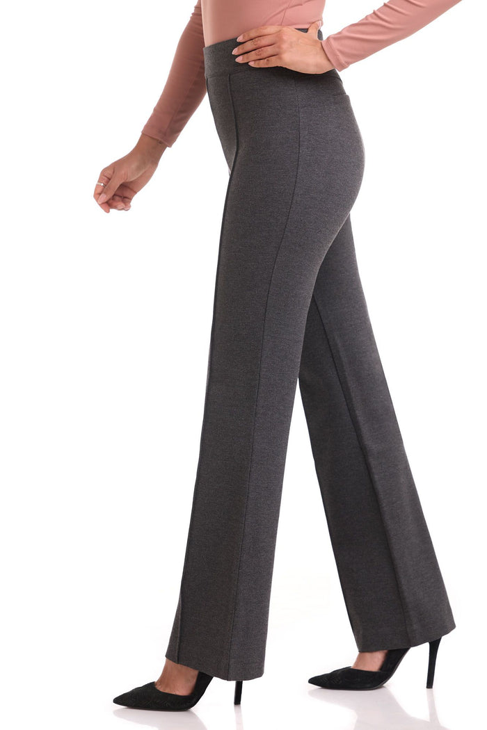 Rekucci Secret Figure High-Waist Flare Pant Dark-charcoal