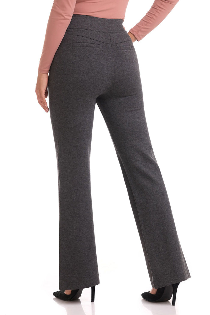 Rekucci Secret Figure High-Waist Flare Pant Dark-charcoal