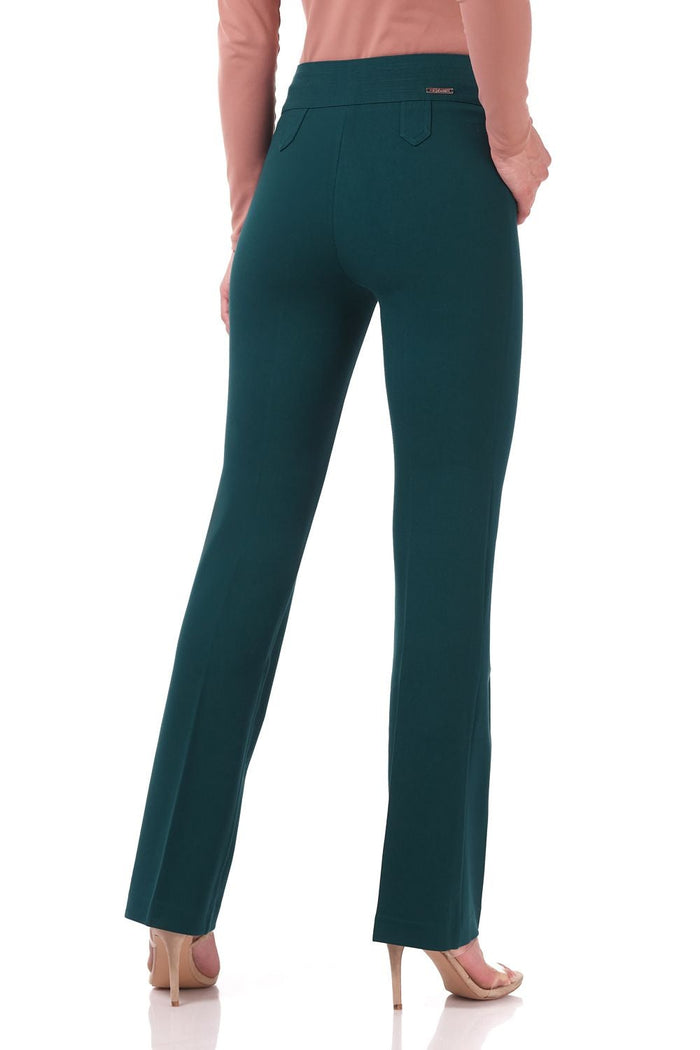 Rekucci Secret Figure Pull-on Bootcut Pants With Tummy Control Teal