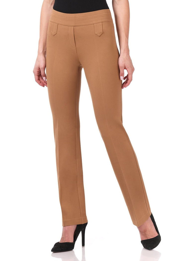 rekucci Secret Figure Pull-on Bootcut Pants with Tummy Control caramel