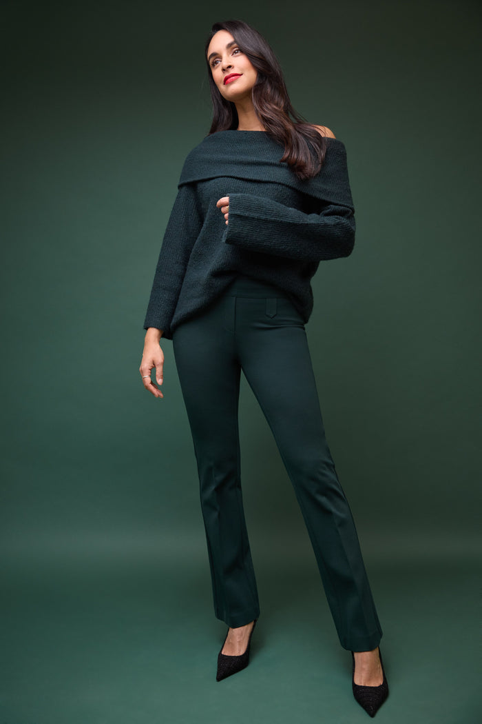 Rekucci Secret Figure Pull-on Bootcut Pants With Tummy Control Hunter-green