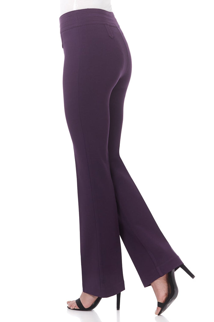 Rekucci Secret Figure Pull-on Bootcut Pants With Tummy Control Deep-plum