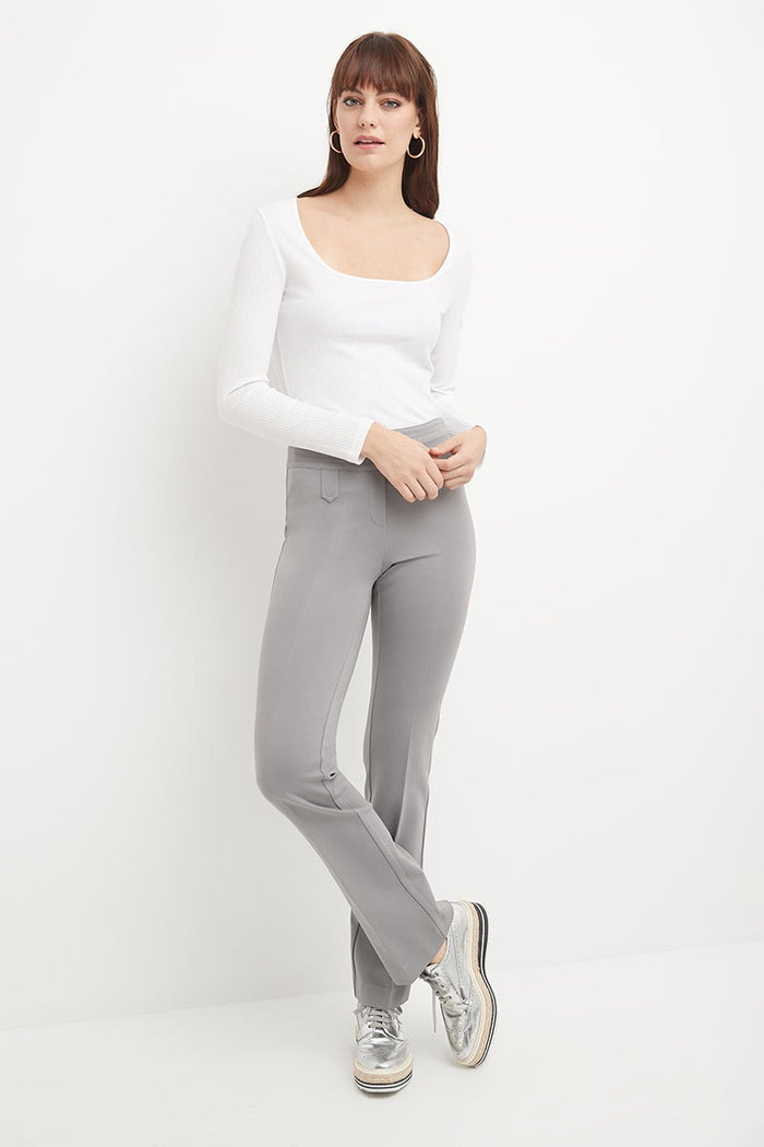 Rekucci Secret Figure Pull-on Bootcut Pants With Tummy Control Silver