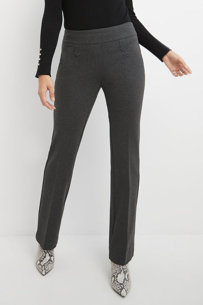 Rekucci Secret Figure Pull-on Bootcut Pants With Tummy Control Dk-charcoal