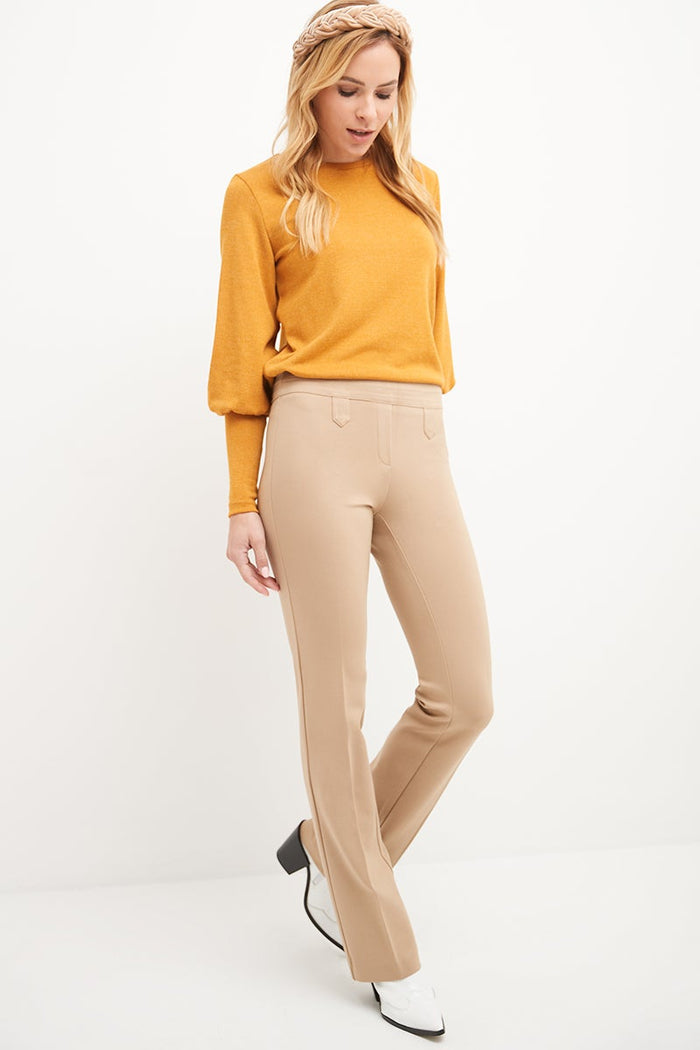 rekucci Secret Figure Pull-on Bootcut Pants with Tummy Control camel