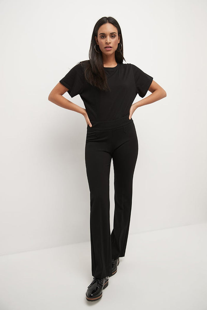 Rekucci Secret Figure Pull-on Bootcut Pants With Tummy Control Black