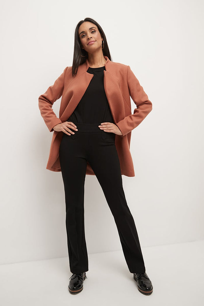 rekucci Secret Figure Pull-on Bootcut Pants with Tummy Control black