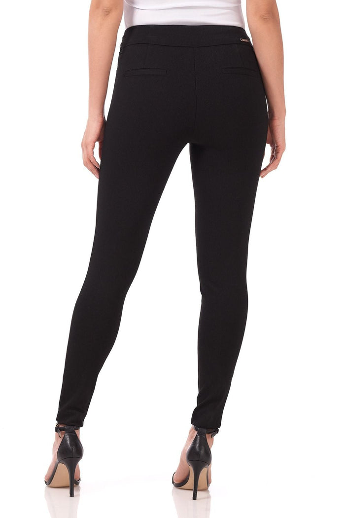 Rekucci Secret Figure Pull-on Knit Pants With A Skinny Silhouette Black-texture