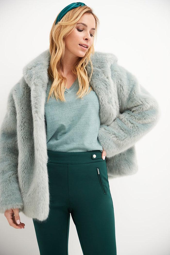 Rekucci Secret Figure Pull-on Knit Pants With A Skinny Silhouette Hunter-green