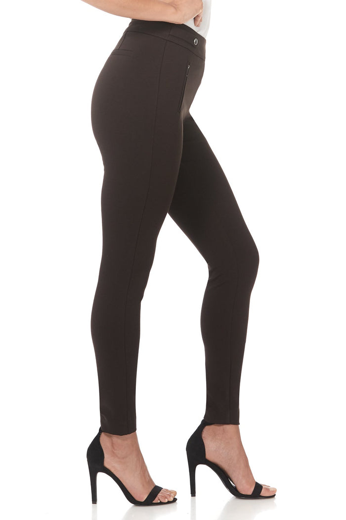 Rekucci Secret Figure Pull-on Knit Pants With A Skinny Silhouette Brown