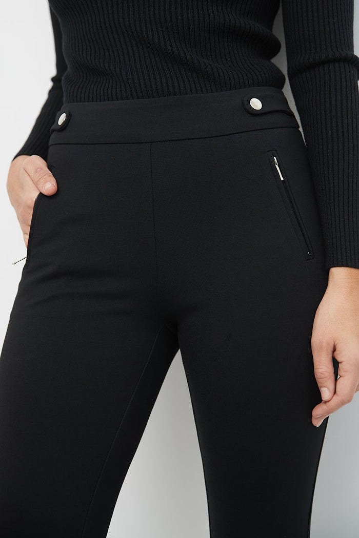 Rekucci Secret Figure Pull-on Knit Pants With A Skinny Silhouette Black