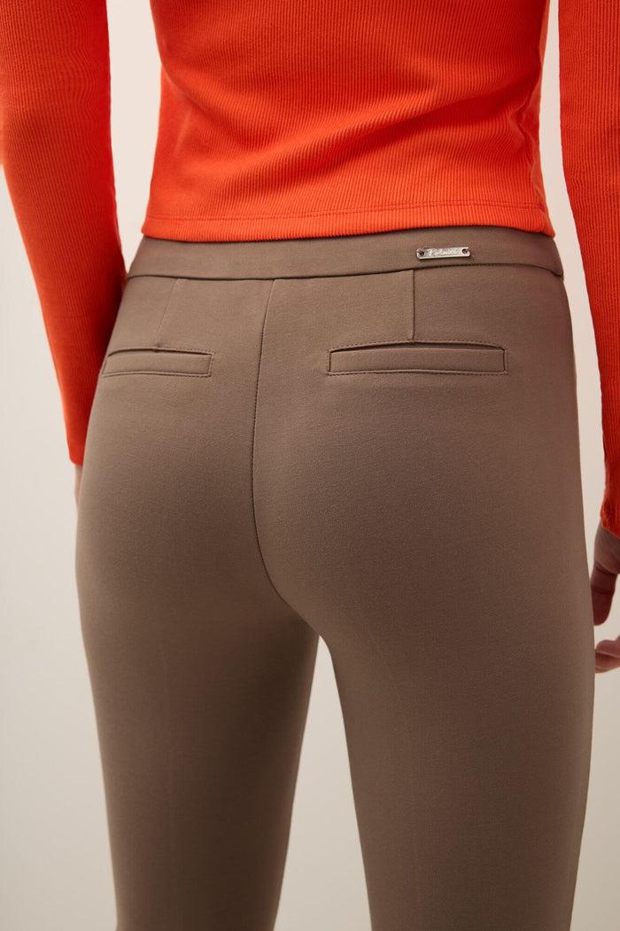 Rekucci Secret Figure Pull-on Straight Pants With Tummy Control Mocha