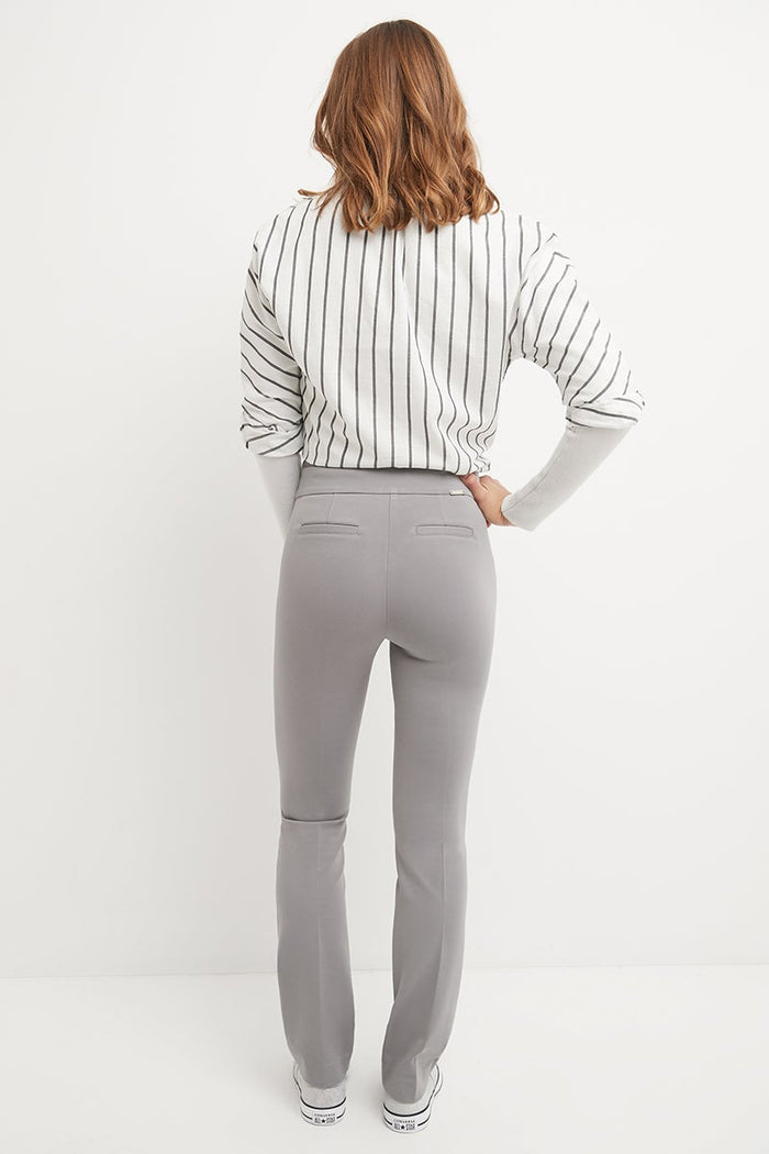 Rekucci Secret Figure Pull-on Straight Pants With Tummy Control Silver