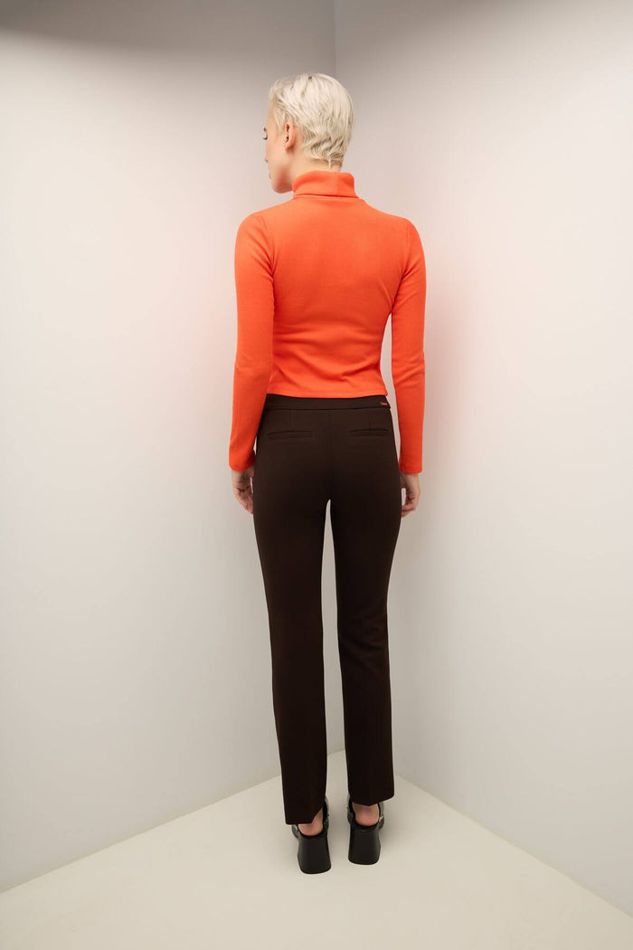 Rekucci Secret Figure Pull-on Straight Pants With Tummy Control Brown