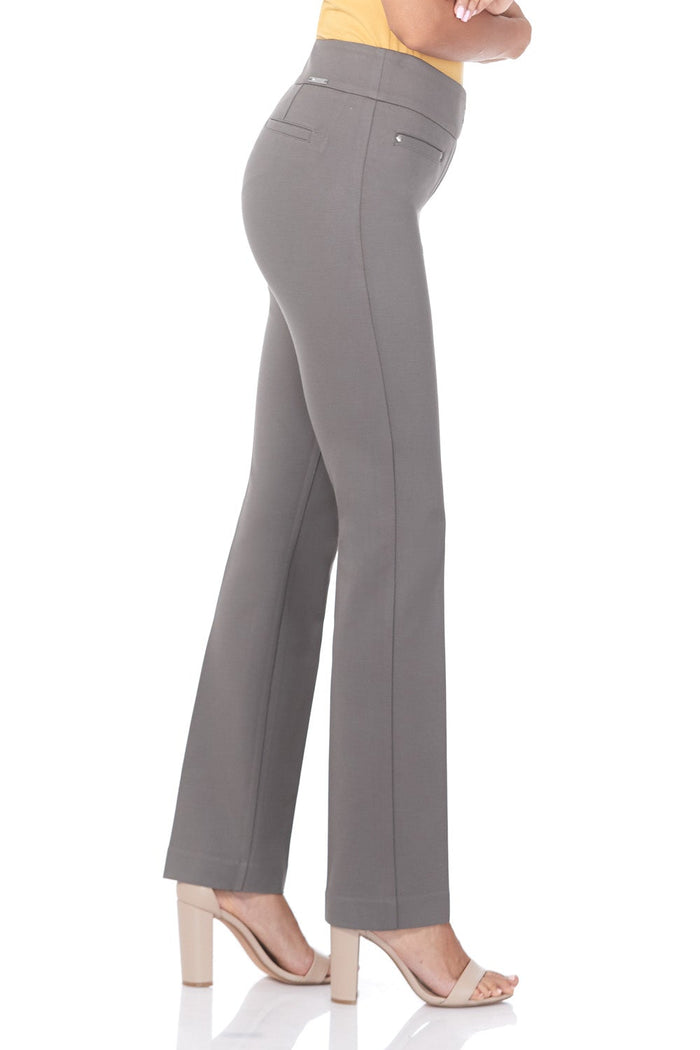 Rekucci Secret Figure Pull-on Straight Pants With Tummy Control Taupe