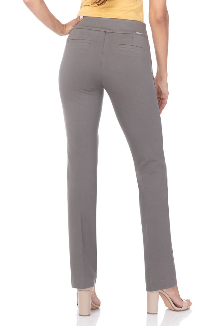 Rekucci Secret Figure Pull-on Straight Pants With Tummy Control Taupe