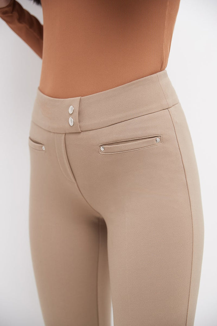 Rekucci Secret Figure Pull-on Straight Pants With Tummy Control Camel