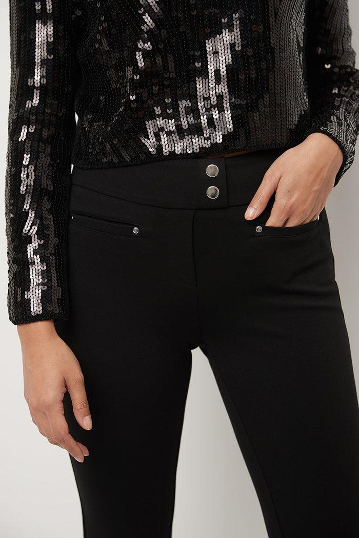 Rekucci Secret Figure Pull-on Straight Pants With Tummy Control Black