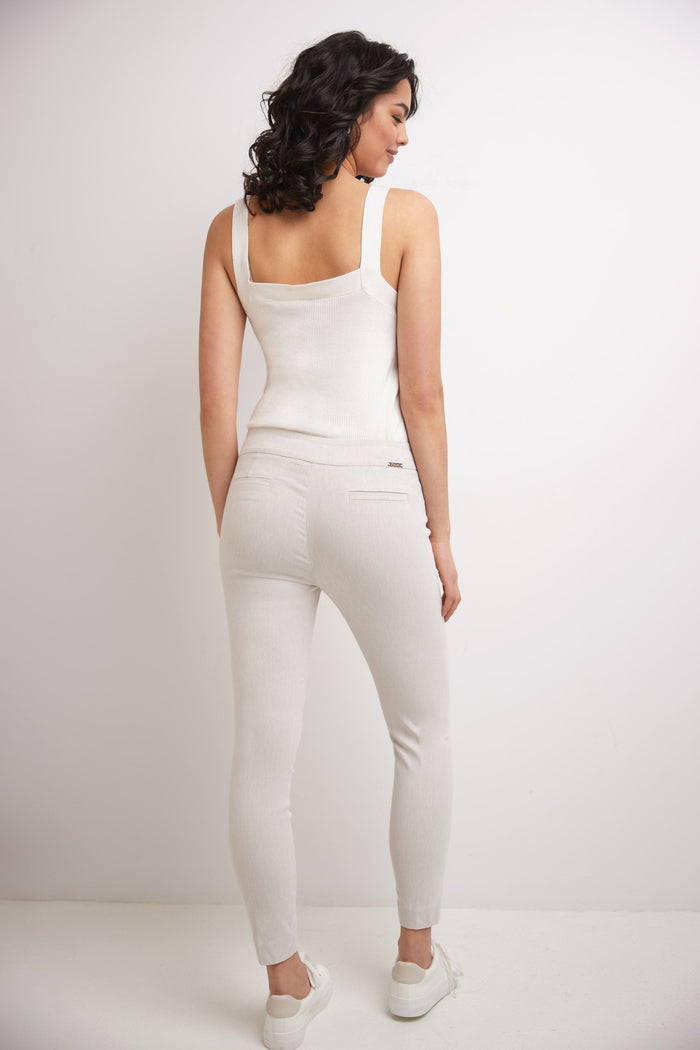 Rekucci Skinny Ankle Pants With Snaps Stone-heather