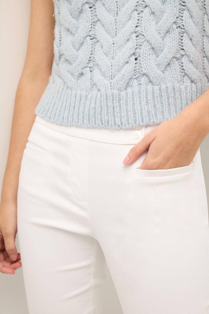 Rekucci Straight Classic Pants With Tummy Control And Pockets