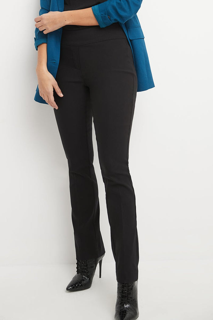 Rekucci Straight Leg Pants With Tummy Control Black