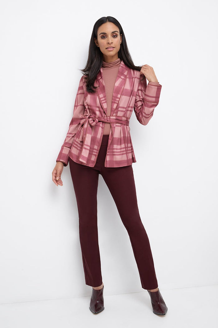 Rekucci Straight Leg Pants With Tummy Control Brick