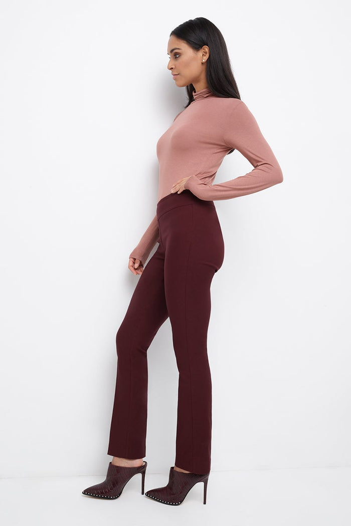 Rekucci Straight Leg Pants With Tummy Control Brick