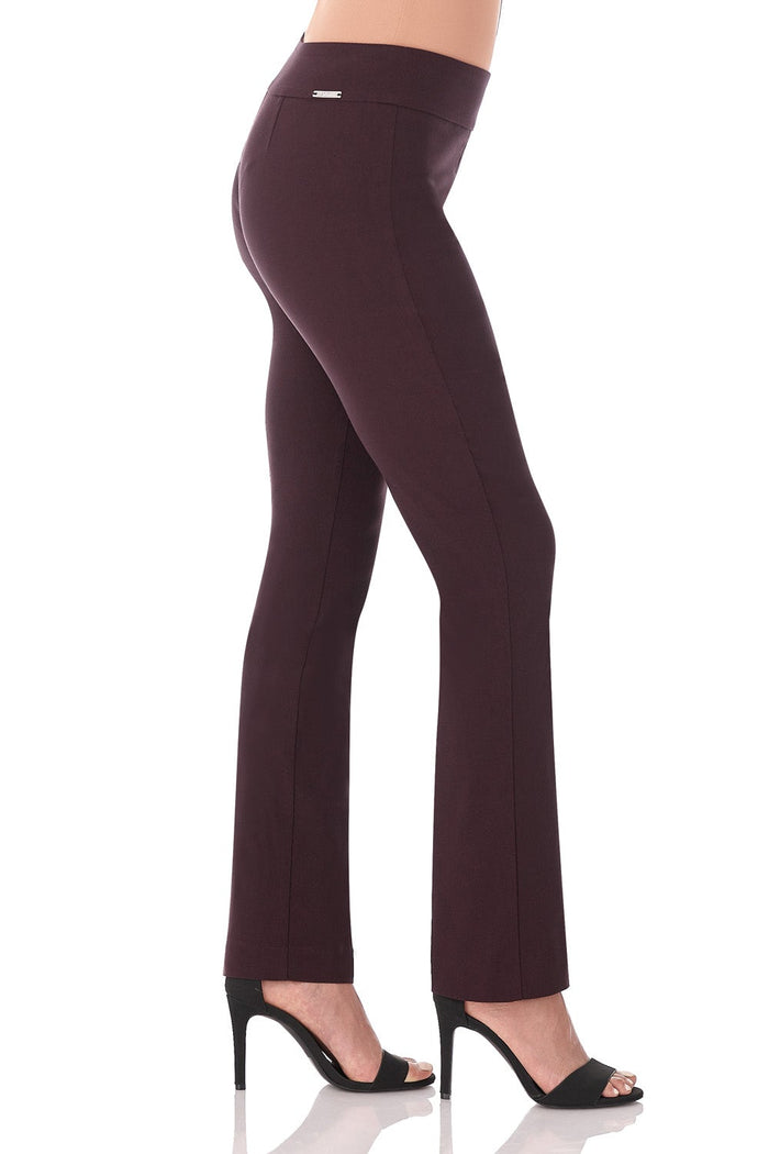 Rekucci Straight Leg Pants With Tummy Control Cassis