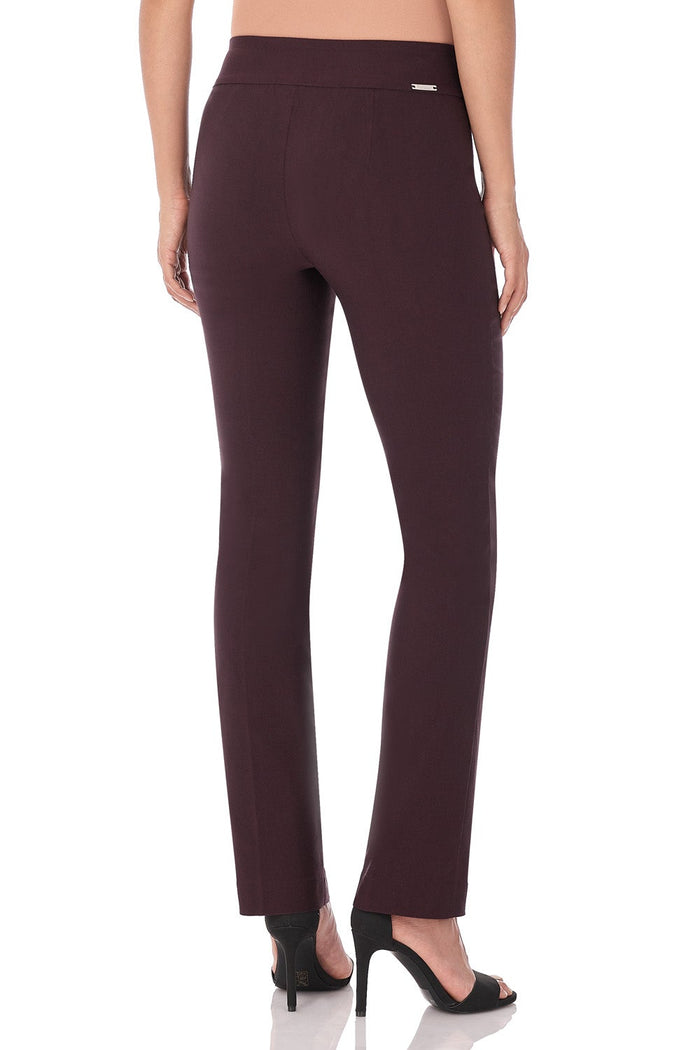 Rekucci Straight Leg Pants With Tummy Control Cassis