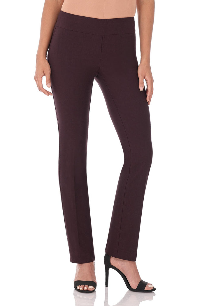 rekucci Straight leg pants with tummy control cassis