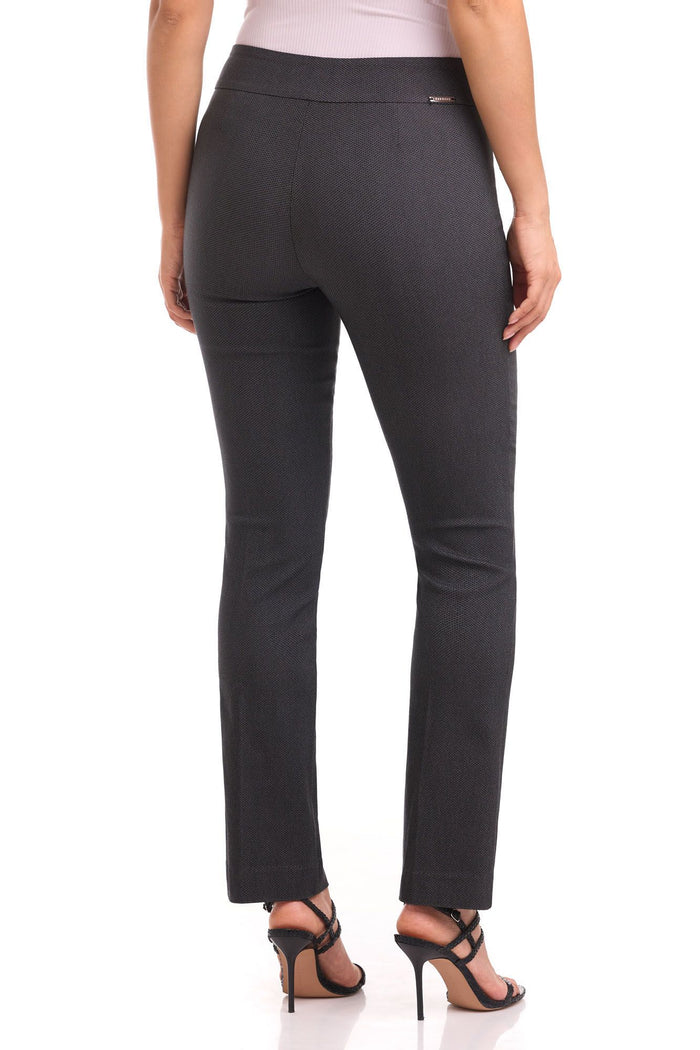 Rekucci Straight Leg Pants With Tummy Control Charcoal-texture