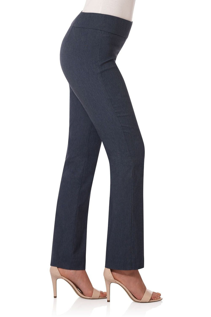 Rekucci Straight Leg Pants With Tummy Control Indigo