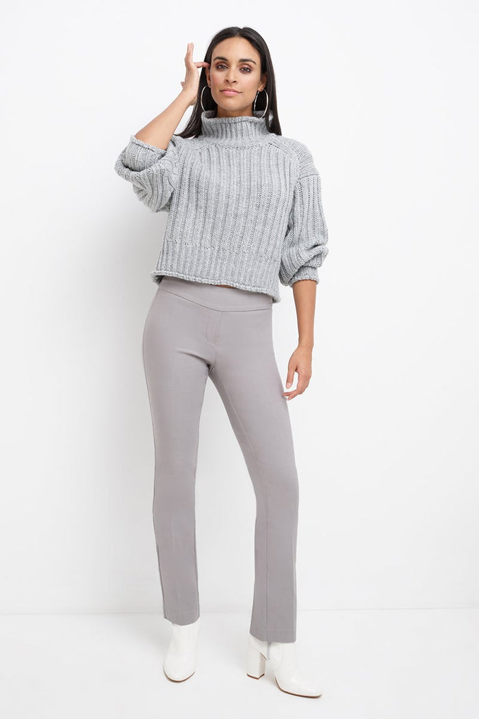 Rekucci Straight Leg Pants With Tummy Control Silver