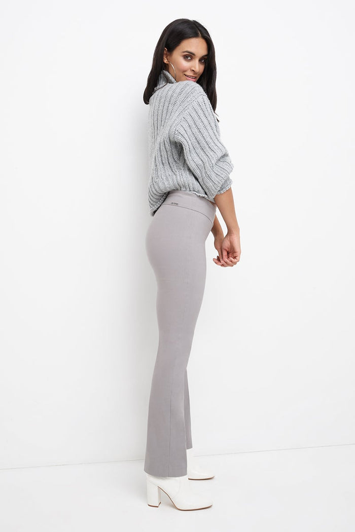 Rekucci Straight Leg Pants With Tummy Control Silver