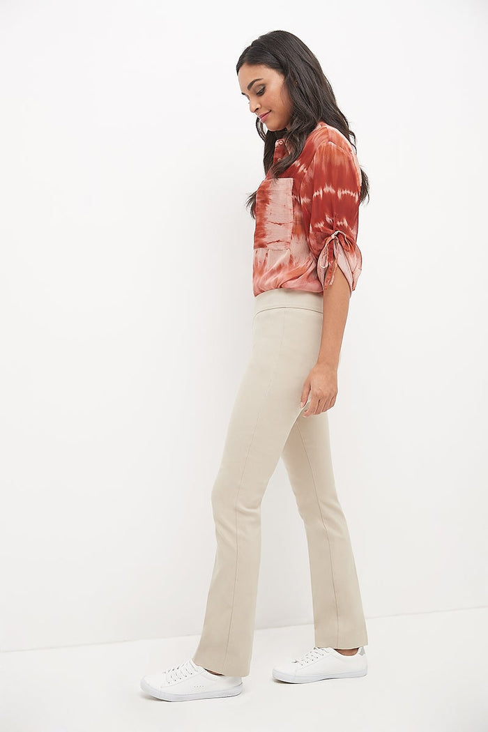 Rekucci Straight Leg Pants With Tummy Control Stone