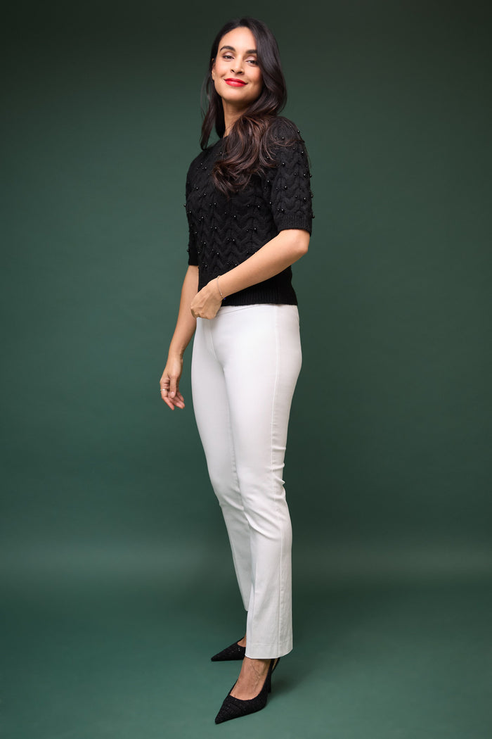 Rekucci Straight Leg Pants With Tummy Control White-hot
