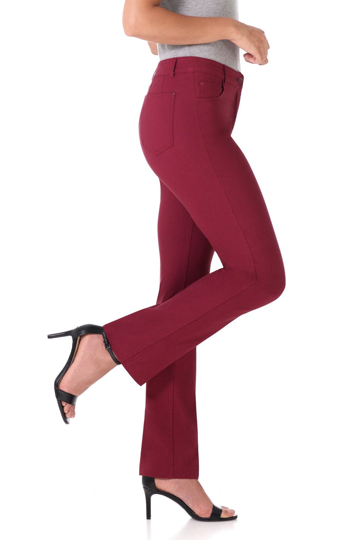 Rekucci Stretch 5 Pocket Straight Leg Pants Burgundy